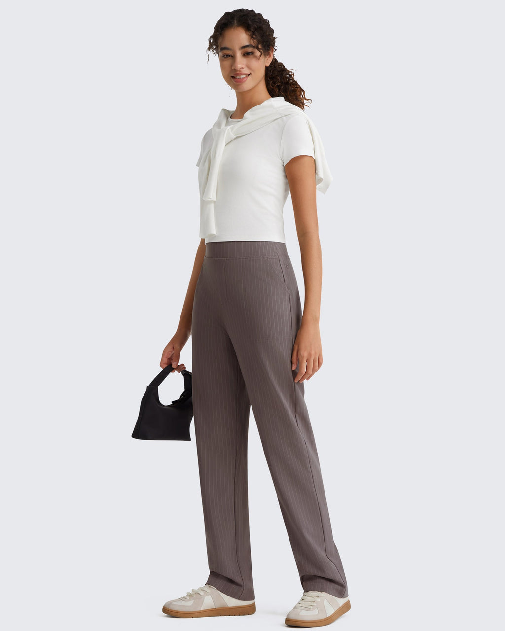 G4Free ShiftReady Pinstripe Work Pants with Pockets Straight Leg