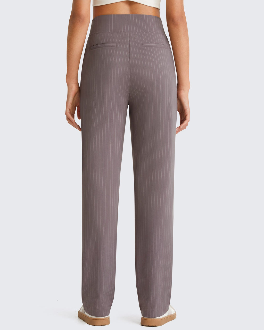 G4Free ShiftReady Pinstripe Work Pants with Pockets Straight Leg