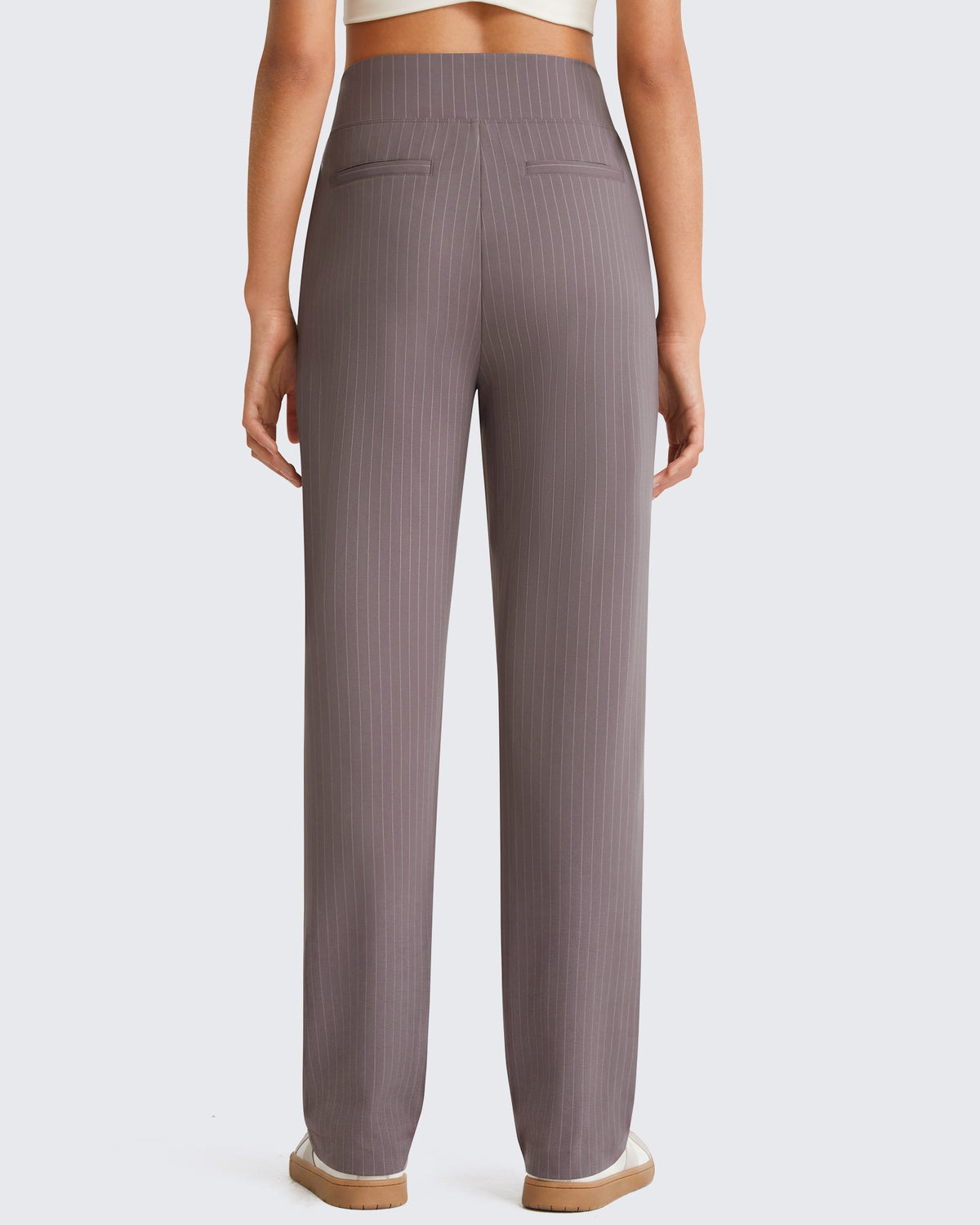 G4Free ShiftReady Pinstripe Work Pants with Pockets Straight Leg