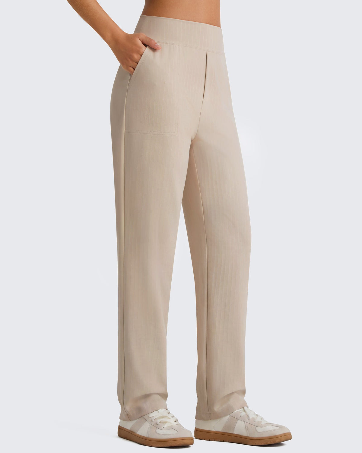 G4Free ShiftReady Pinstripe Work Pants with Pockets Straight Leg