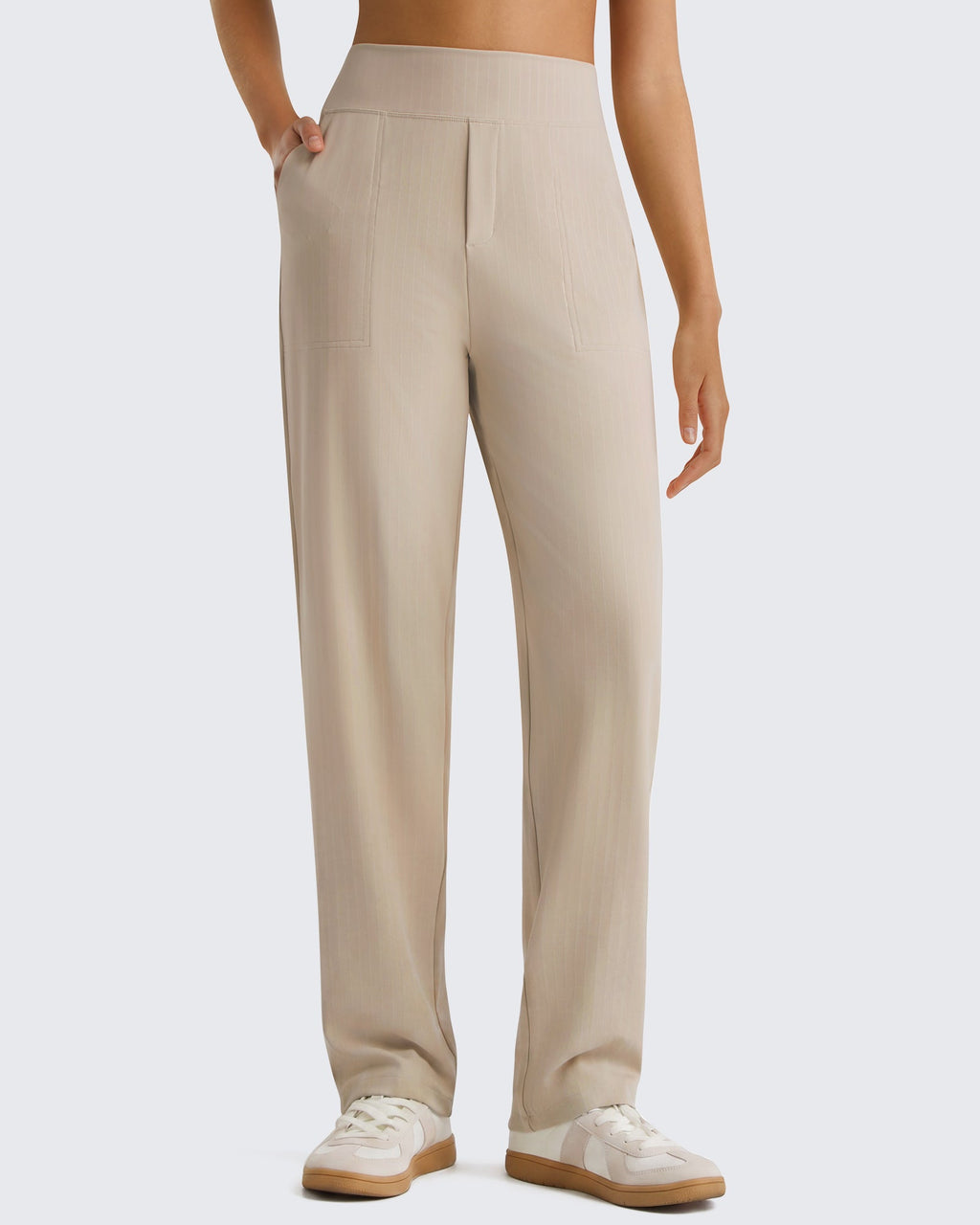 G4Free ShiftReady Pinstripe Work Pants with Pockets Straight Leg