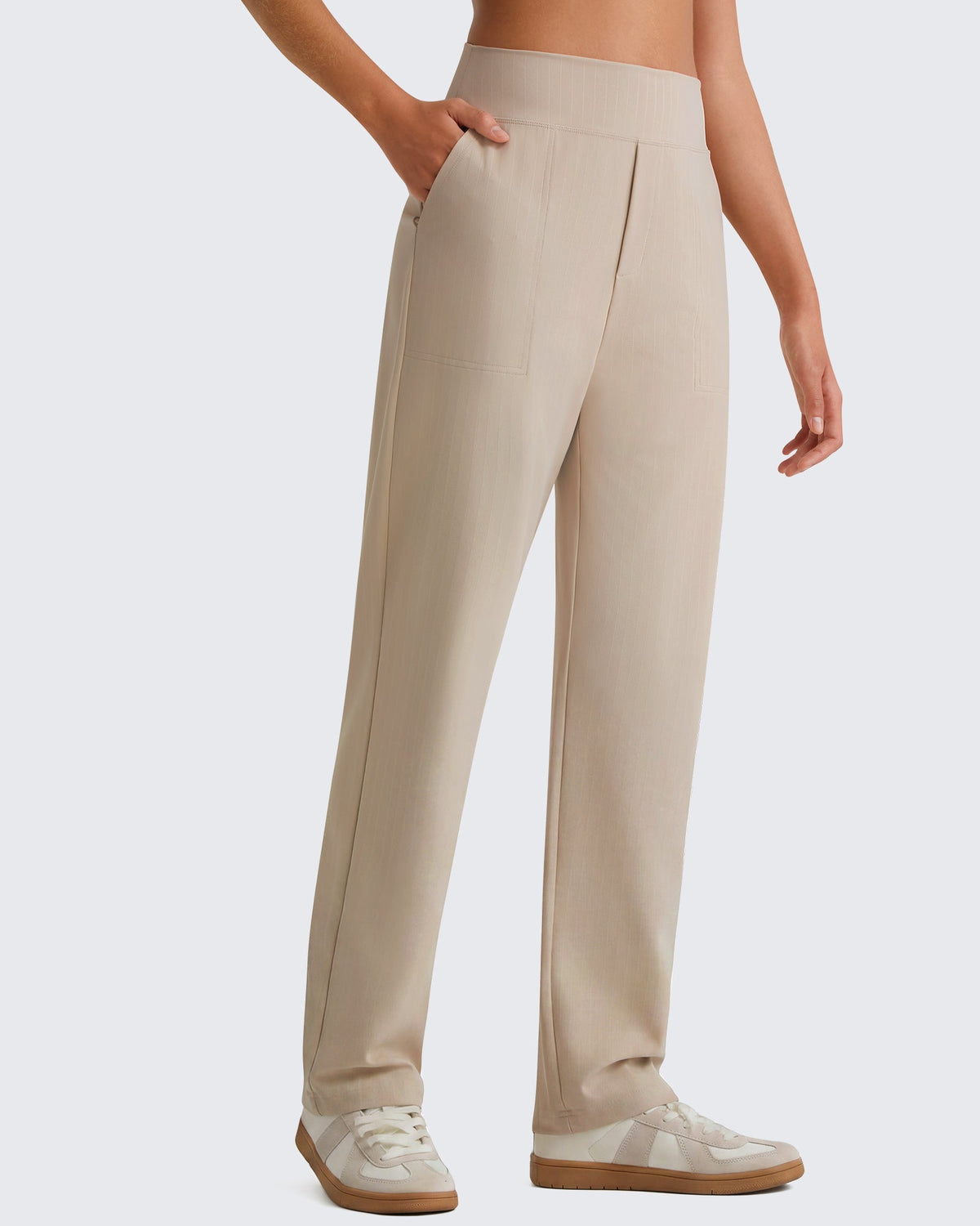 G4Free ShiftReady Pinstripe Work Pants with Pockets Straight Leg