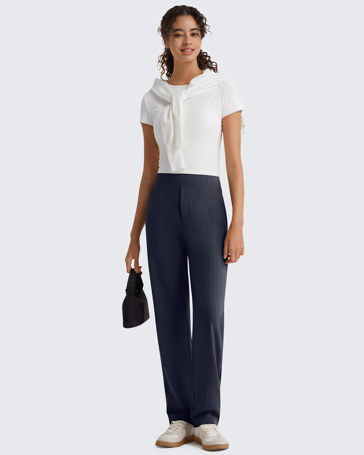 G4Free ShiftReady Pinstripe Work Pants with Pockets Straight Leg
