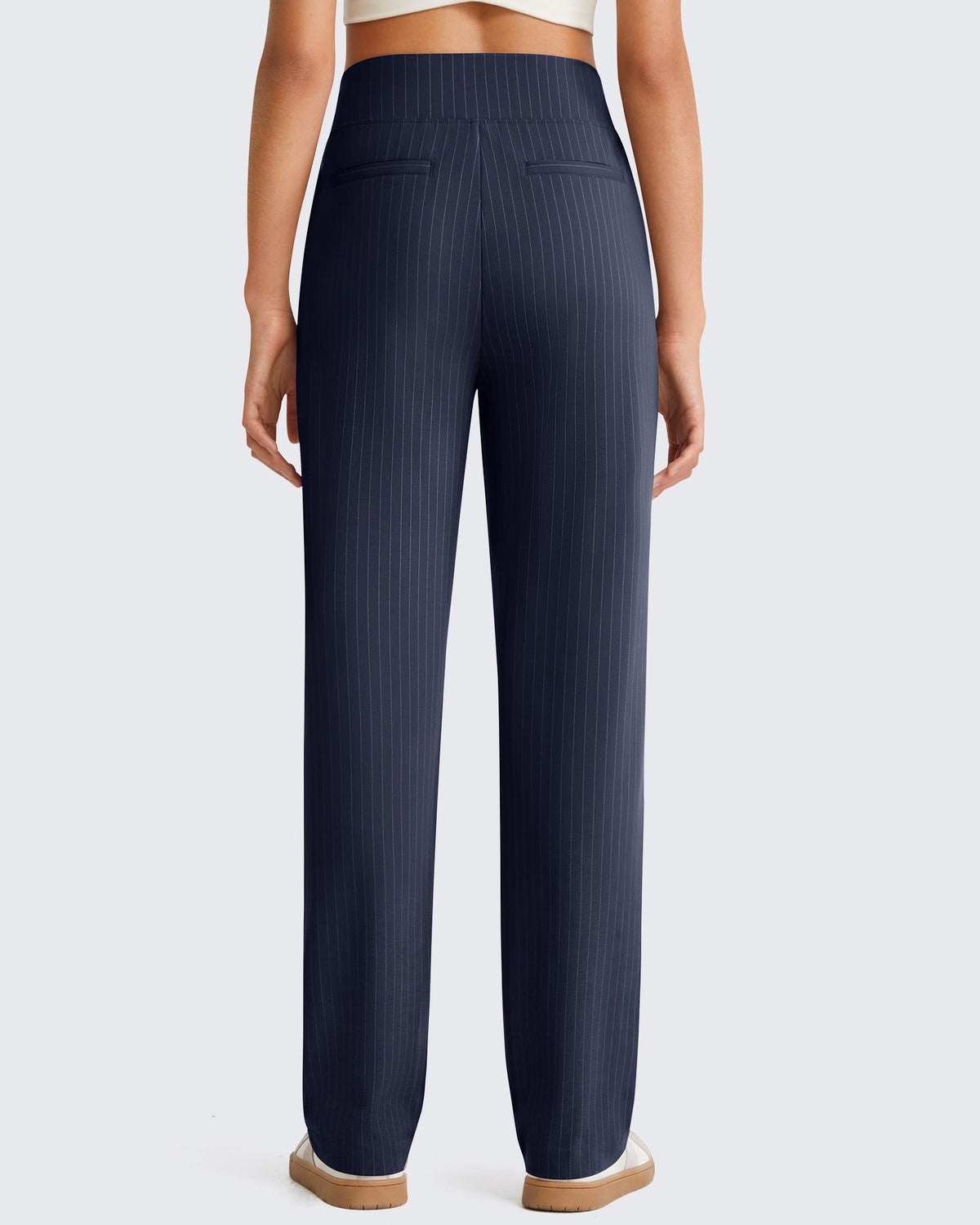 G4Free ShiftReady Pinstripe Work Pants with Pockets Straight Leg