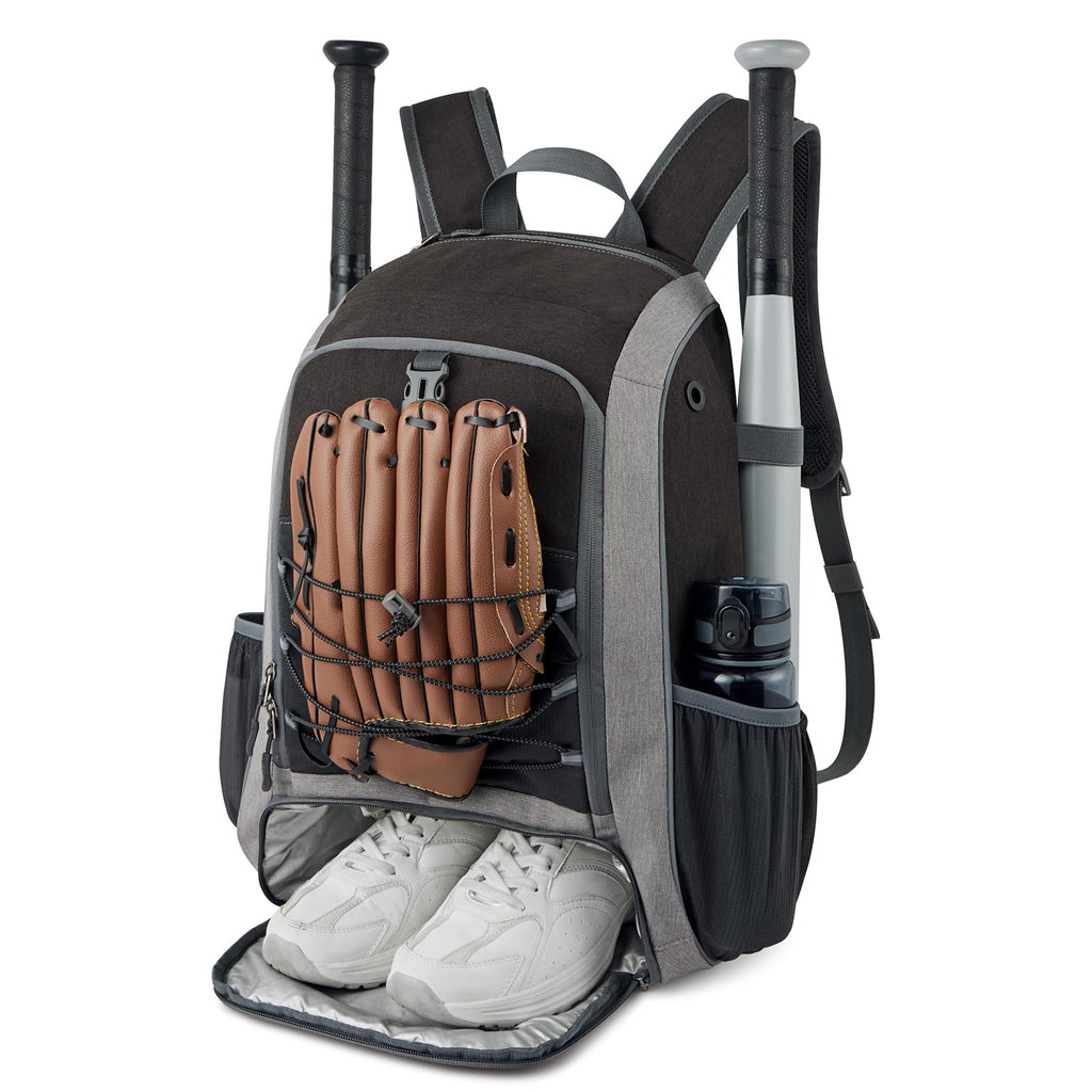 G4Free Shoe Compartment Baseball Large Bat Backpack with Fence Hook