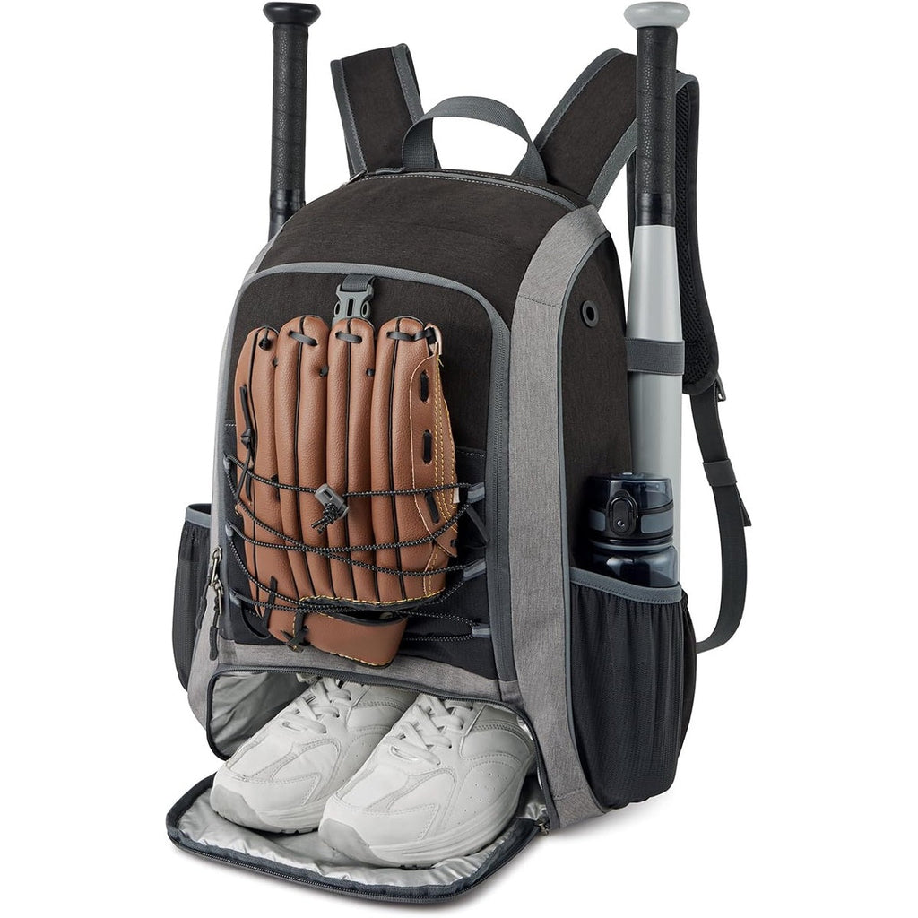 G4Free Shoe Compartment Baseball Large Bat Backpack with Fence Hook