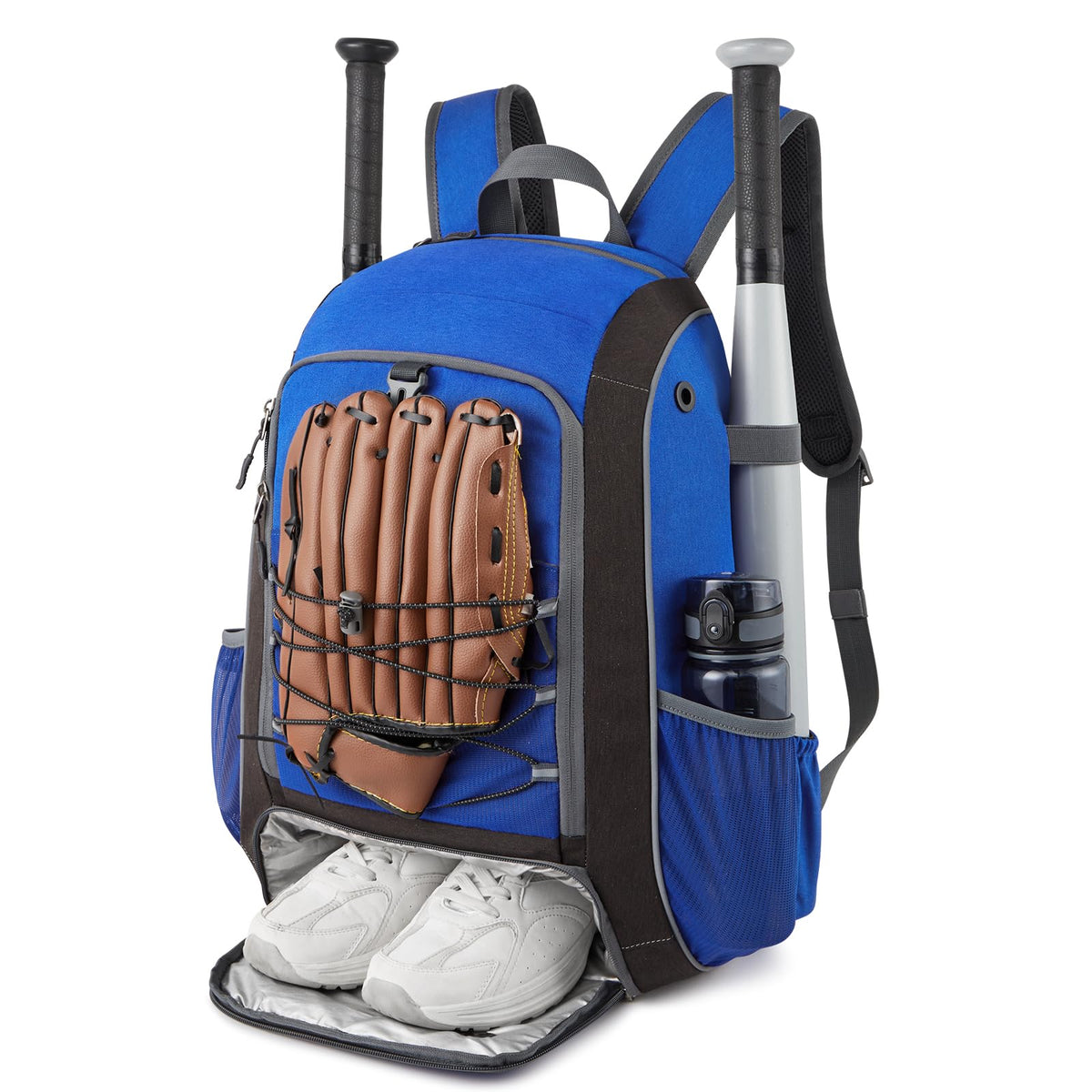 G4Free Shoe Compartment Baseball Large Bat Backpack with Fence Hook