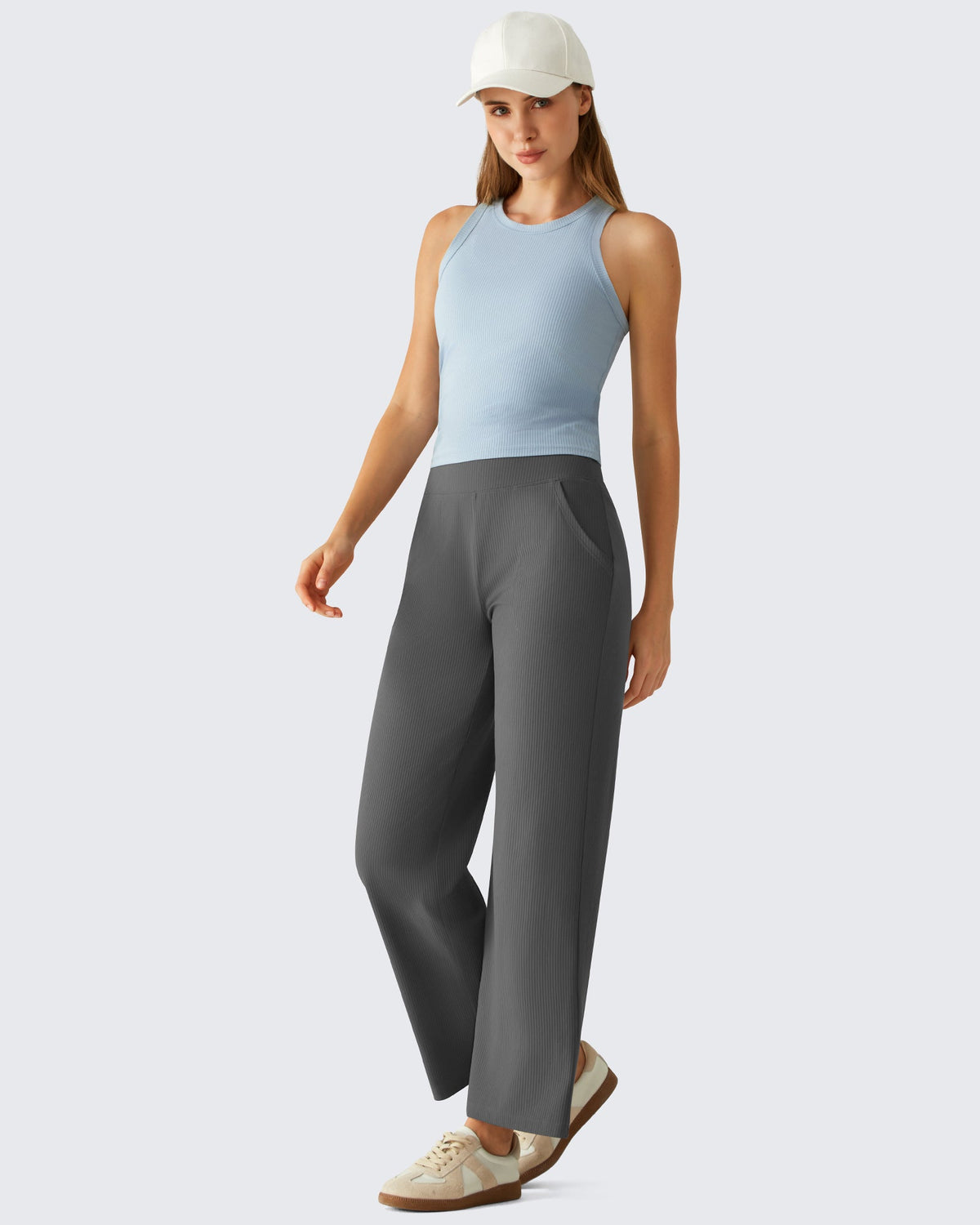G4Free Slim Fit Racerback Ribbed Tank
