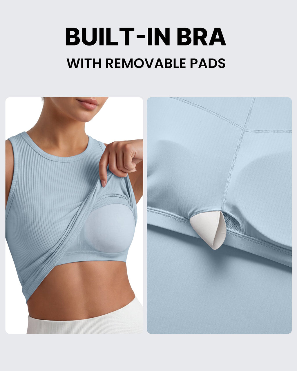 G4Free Slim Fit Racerback Ribbed Tank
