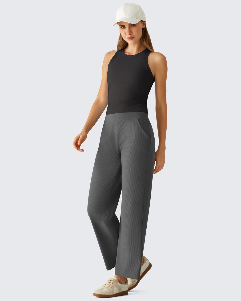G4Free Slim Fit Racerback Ribbed Tank