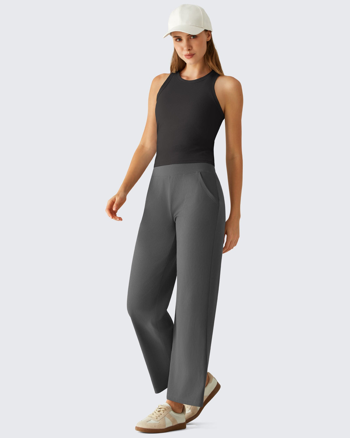 G4Free Slim Fit Racerback Ribbed Tank