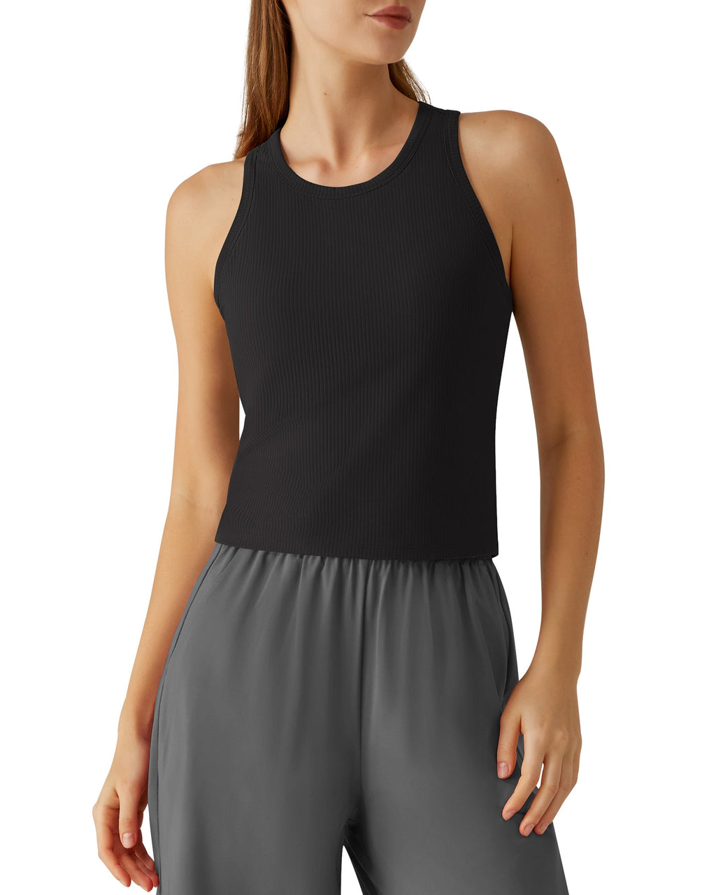 G4Free Slim Fit Racerback Ribbed Tank