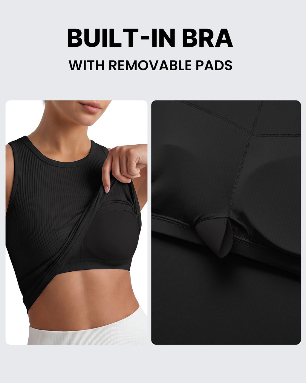 G4Free Slim Fit Racerback Ribbed Tank