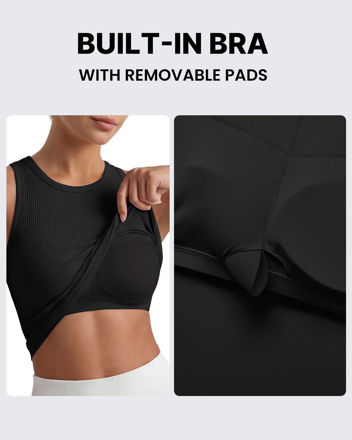G4Free Slim Fit Racerback Ribbed Tank