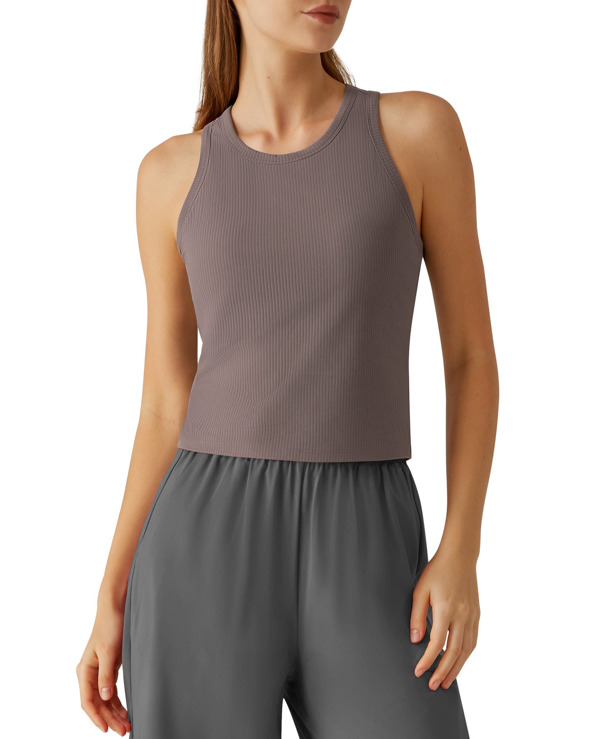 G4Free Slim Fit Racerback Ribbed Tank