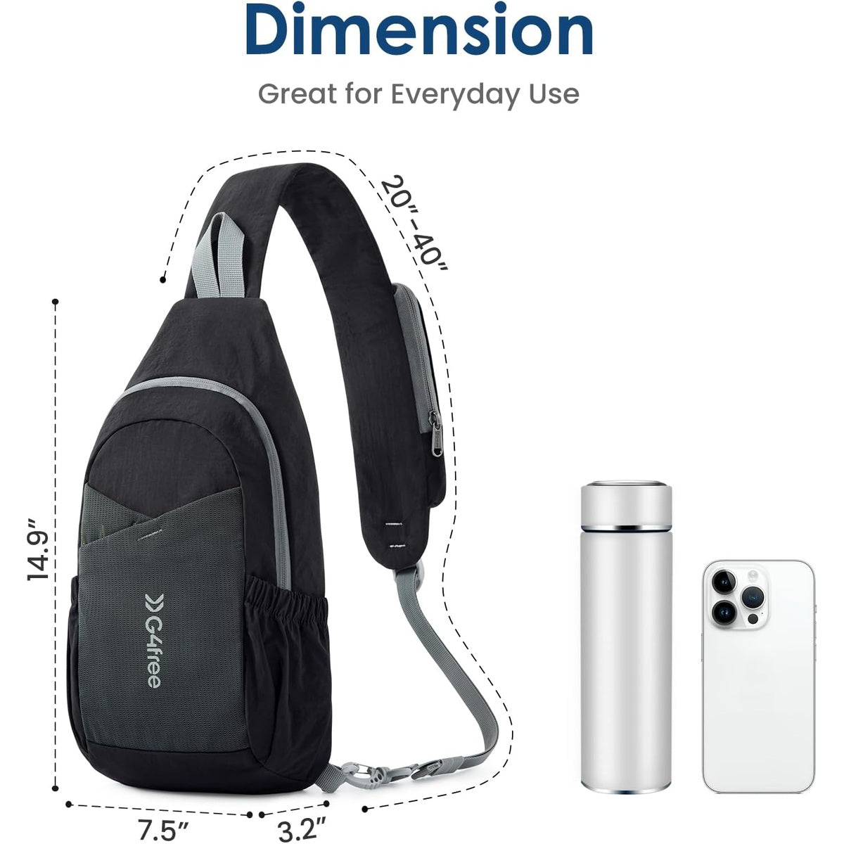 G4Free Sling Bag Casual Chest Shoulder Handbag Crossbody Backpack