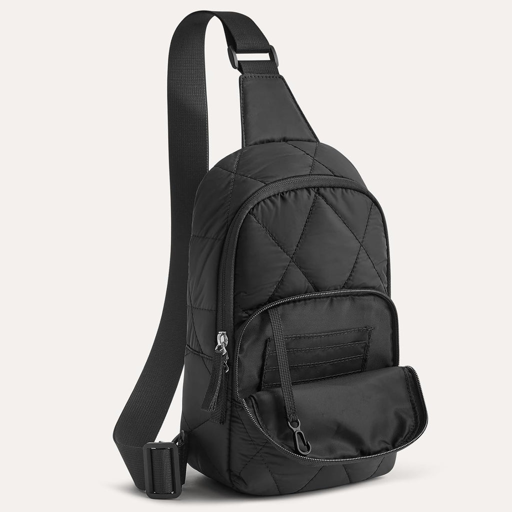 G4Free Sling Bag, Casual Quilted Puffer Crossbody Purse Lightweight Fanny Packs