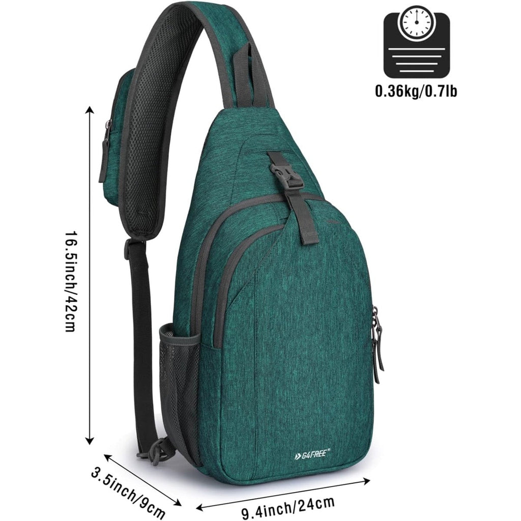 G4Free Sling Bag RFID Blocking Sling Backpack Crossbody Chest Bag Daypack
