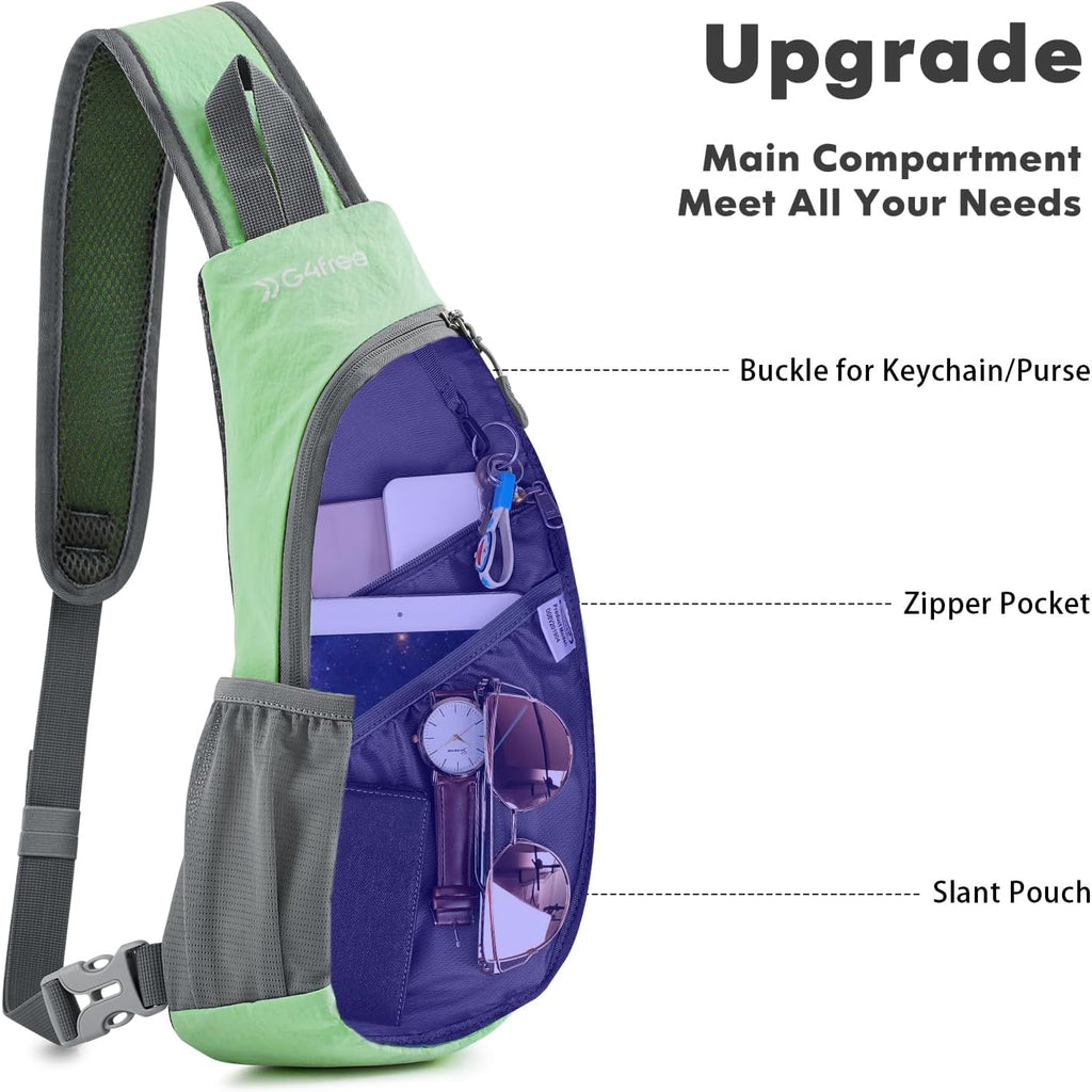 G4Free Sling Bag, Small Crossbody Backpack Lightweight Chest Shoulder Bags