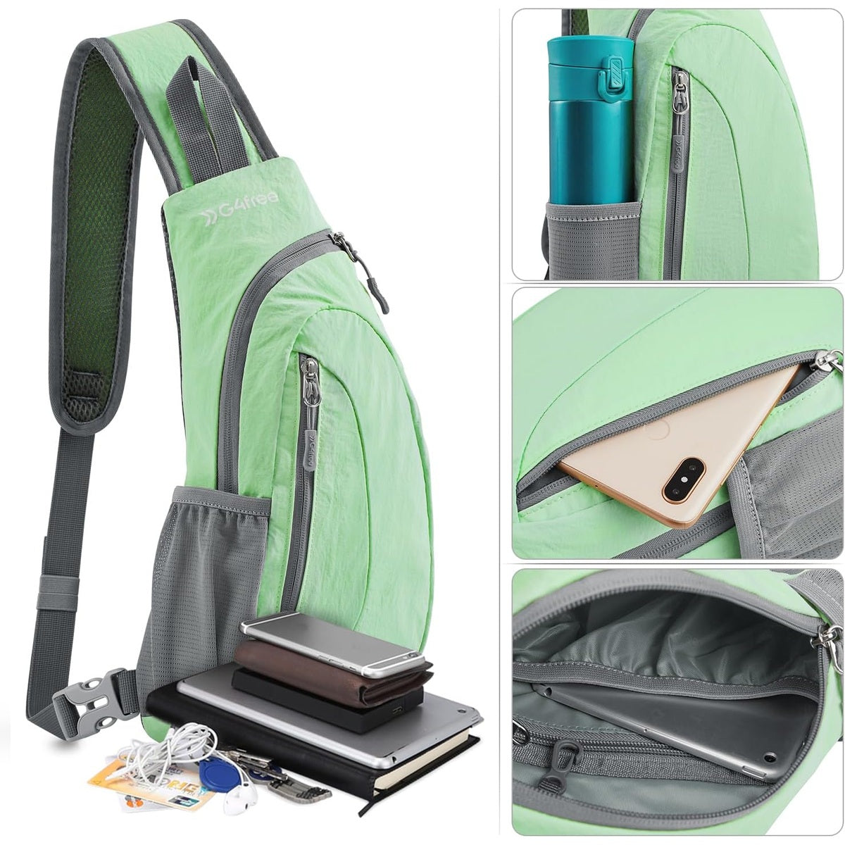 G4Free Sling Bag, Small Crossbody Backpack Lightweight Chest Shoulder Bags