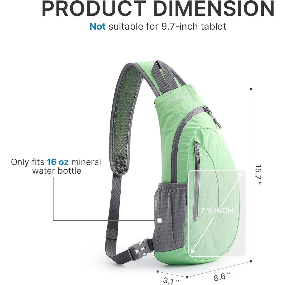 G4Free Sling Bag, Small Crossbody Backpack Lightweight Chest Shoulder Bags
