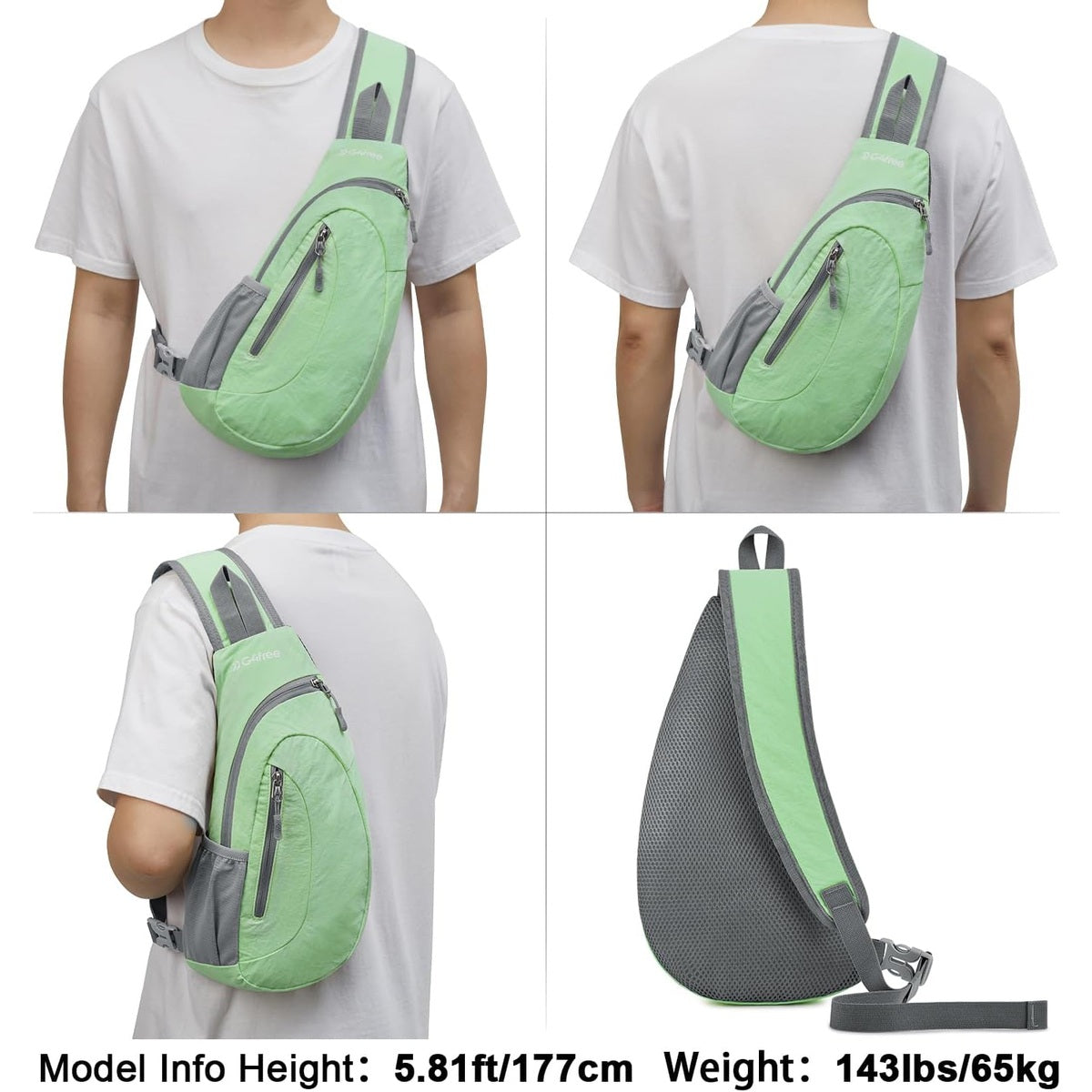 G4Free Sling Bag, Small Crossbody Backpack Lightweight Chest Shoulder Bags