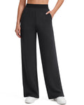G4Free Smoofit Modal Soft Sweatpants Ribbed Waist Side Slit with Pockets