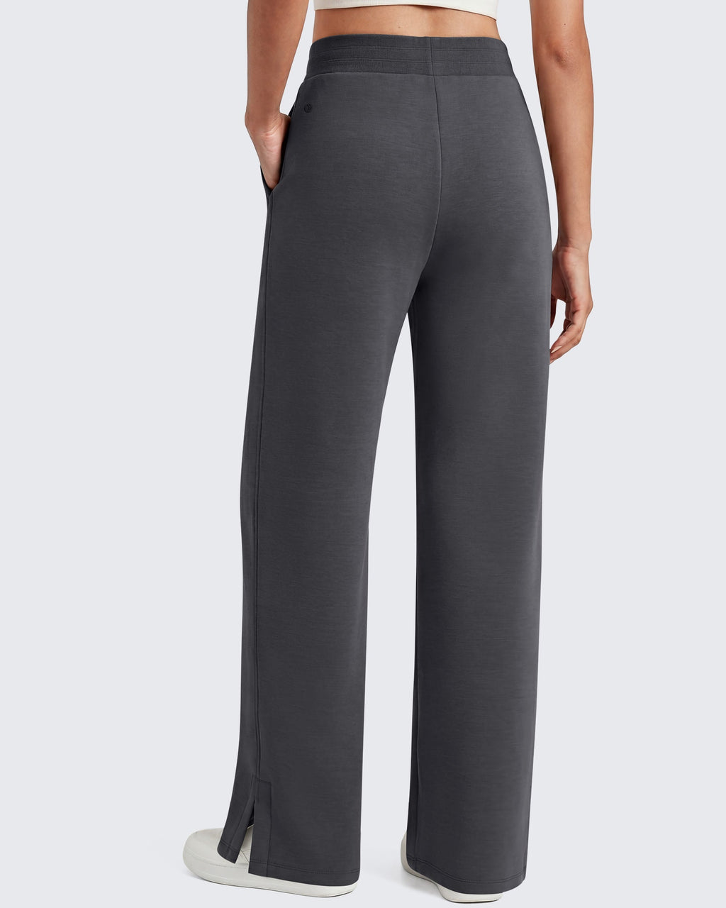 G4Free Smoofit Modal Soft Sweatpants Ribbed Waist Side Slit with Pockets