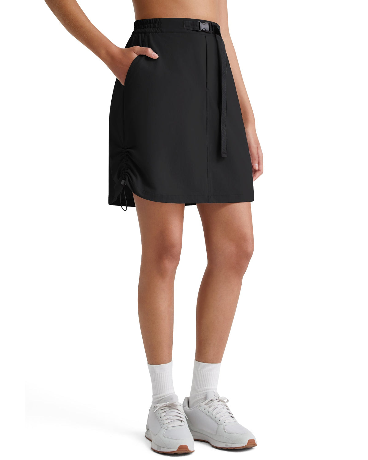 G4Free Strowen 18" Hiking Cargo Skirt Elastic Waist 2 Pockets Quick Dry