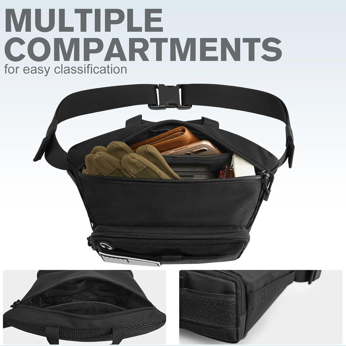 G4Free Tactical Fanny Pack, Fashion Crossbody Bag Waist Packs