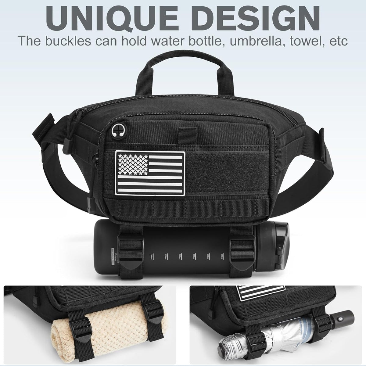 G4Free Tactical Fanny Pack, Fashion Crossbody Bag Waist Packs