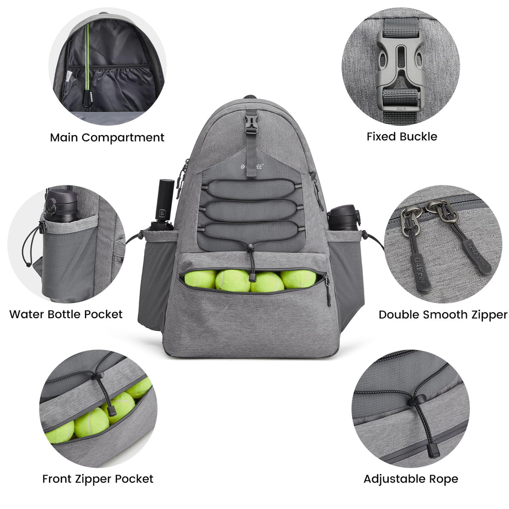 G4Free Tennis Backpack Holds 4 Rackets with Shoe Compartment