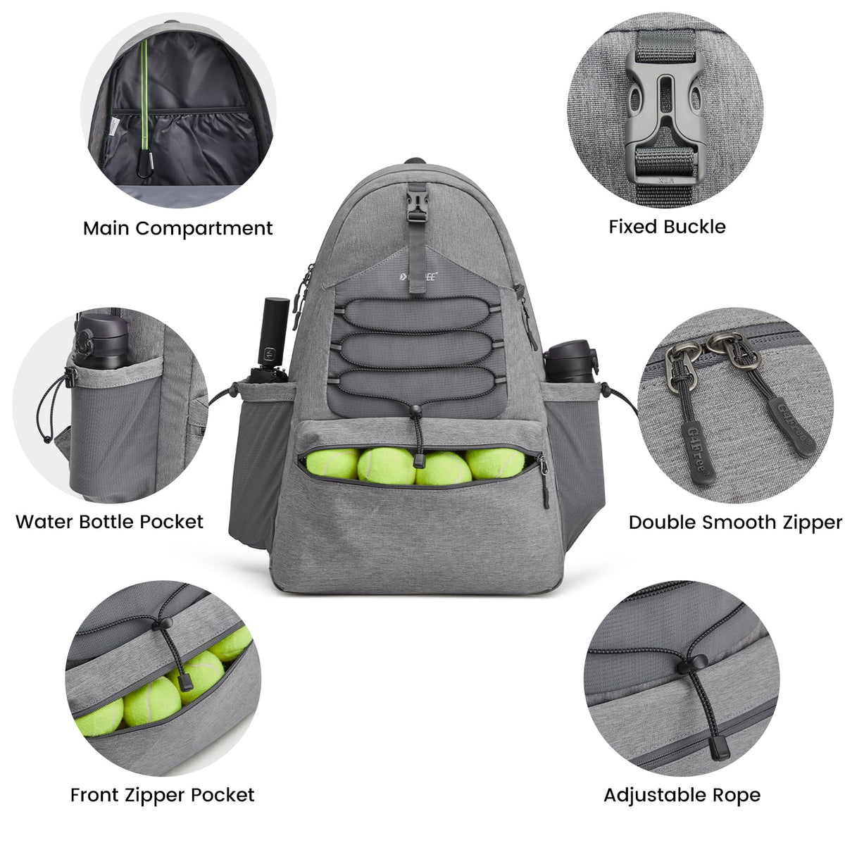 G4Free Tennis Backpack Holds 4 Rackets with Shoe Compartment