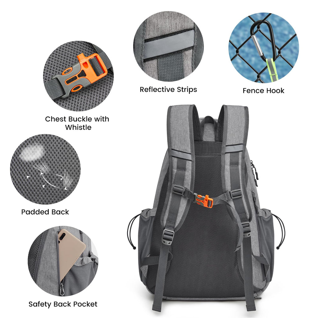 G4Free Tennis Backpack Holds 4 Rackets with Shoe Compartment