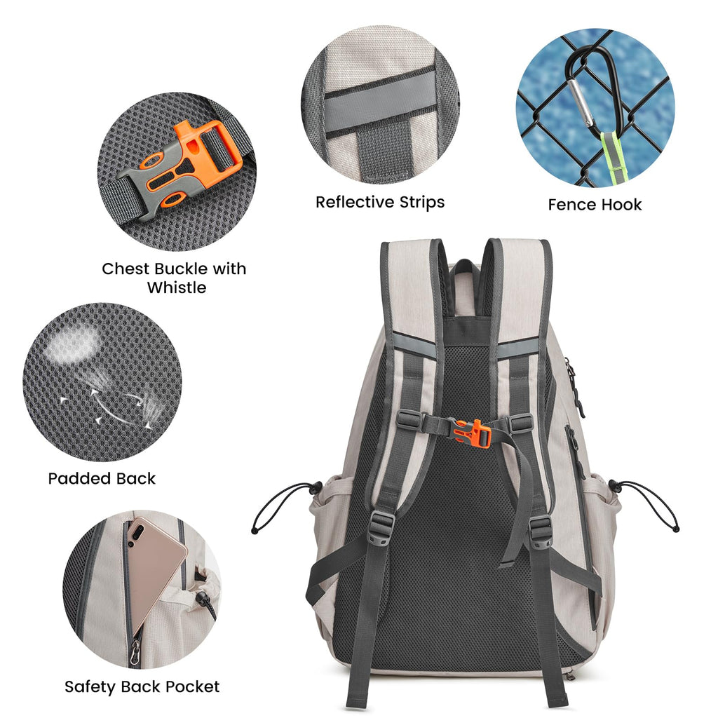 G4Free Tennis Backpack Holds 4 Rackets with Shoe Compartment