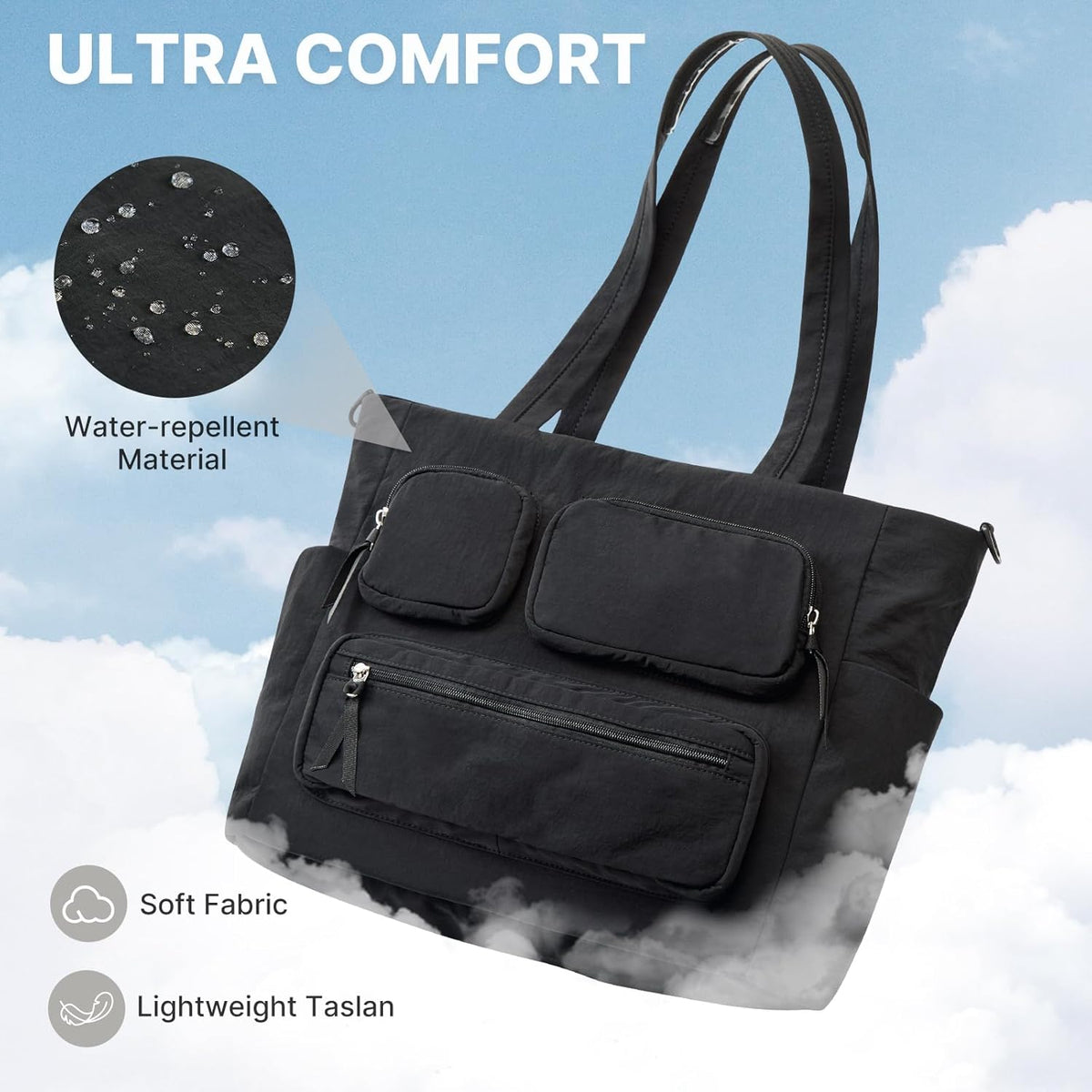 G4Free Tote Bag, Lightweight Work Bag with 15" Laptop Pocket