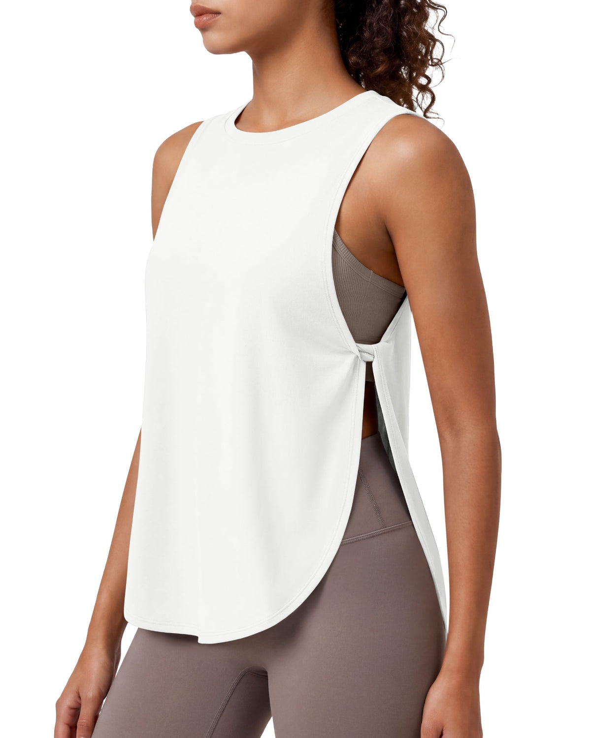 G4Free UPF 50+ High Neck Loose Fit Side Slit Muscle Tank