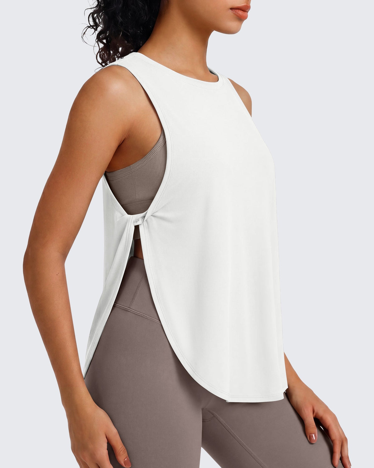 G4Free UPF 50+ High Neck Loose Fit Side Slit Muscle Tank