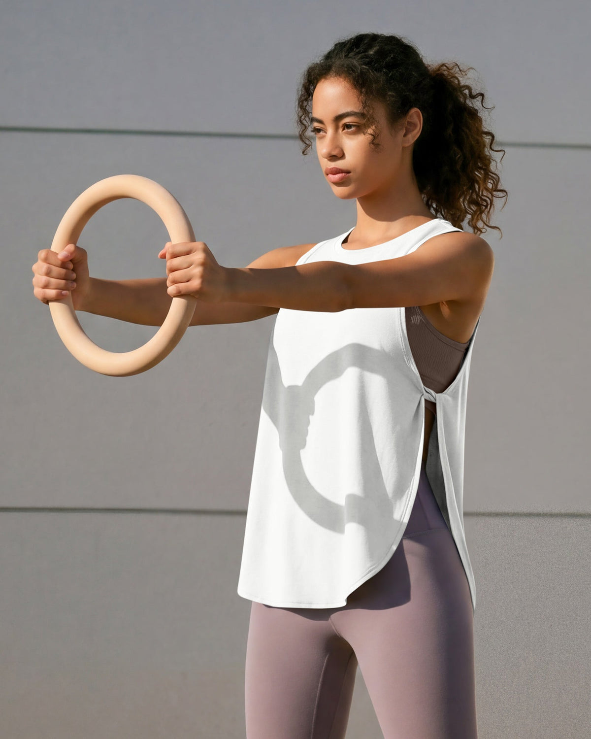 G4Free UPF 50+ High Neck Loose Fit Side Slit Muscle Tank