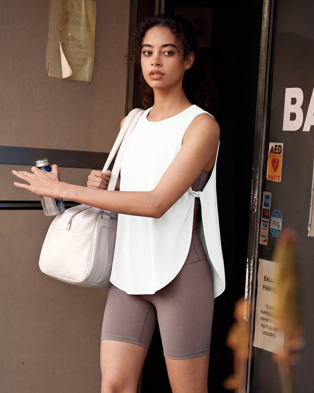G4Free UPF 50+ High Neck Loose Fit Side Slit Muscle Tank