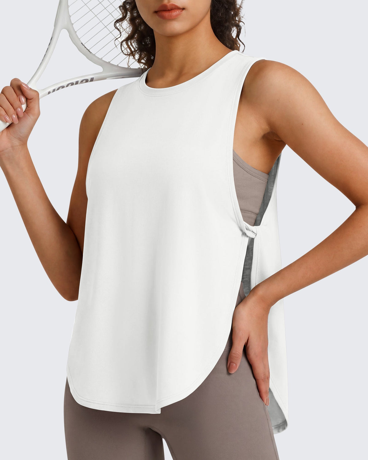 G4Free UPF 50+ High Neck Loose Fit Side Slit Muscle Tank