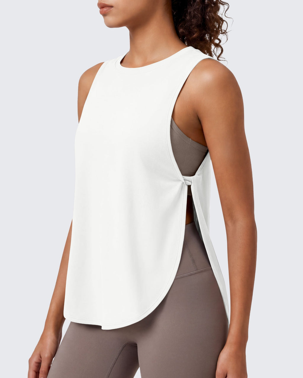 G4Free UPF 50+ High Neck Loose Fit Side Slit Muscle Tank