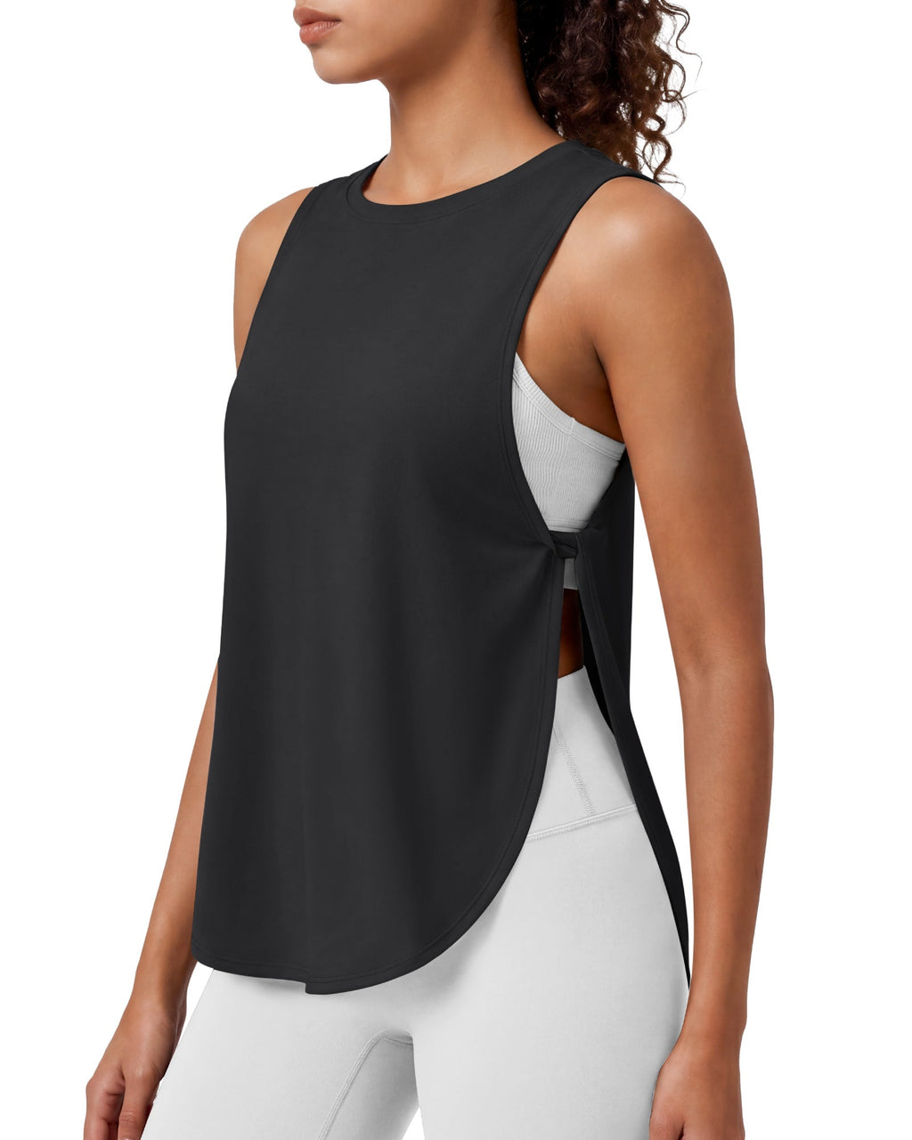 G4Free UPF 50+ High Neck Loose Fit Side Slit Muscle Tank