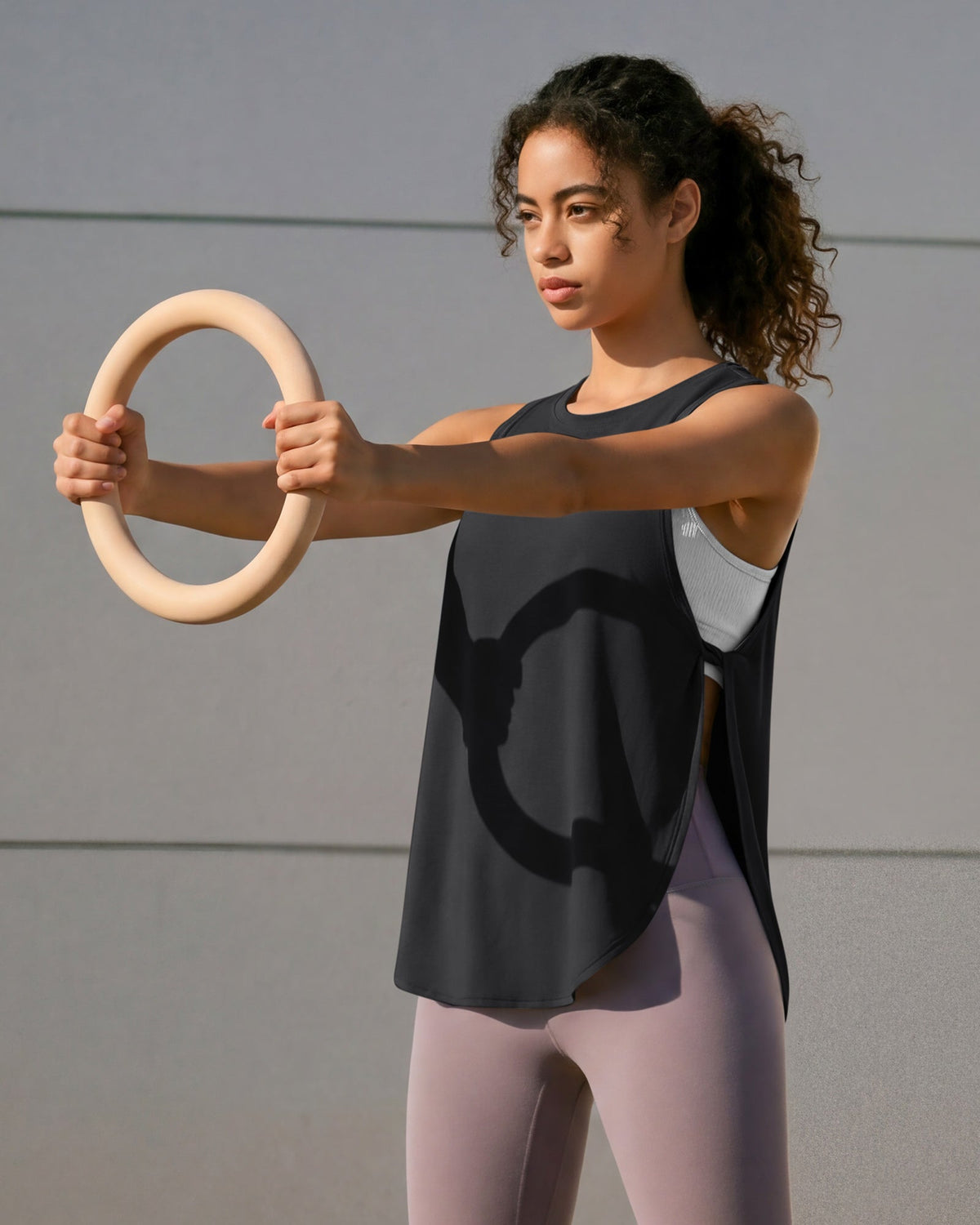 G4Free UPF 50+ High Neck Loose Fit Side Slit Muscle Tank