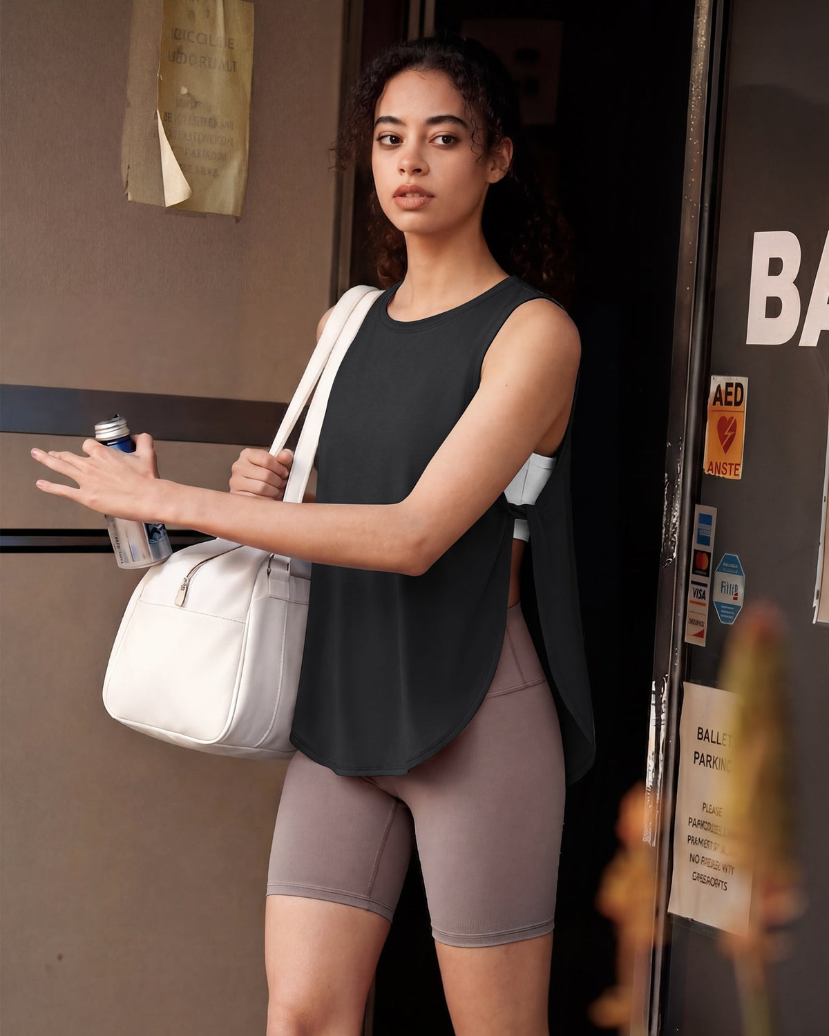 G4Free UPF 50+ High Neck Loose Fit Side Slit Muscle Tank