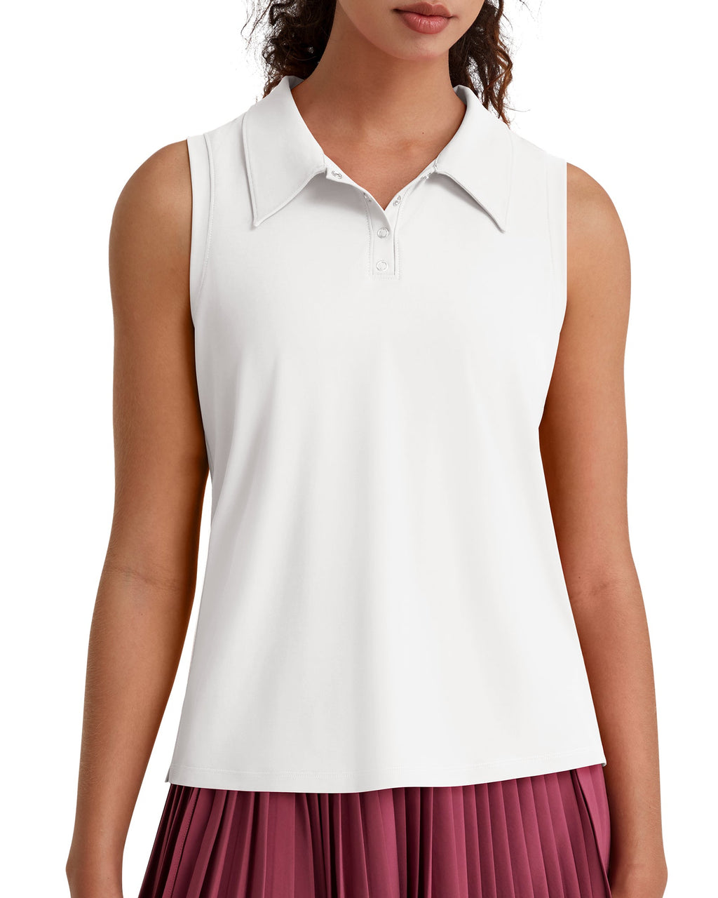 G4Free UPF 50+ Sleeveless Golf Polo with Side Slit – Quick Dry