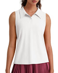 G4Free UPF 50+ Sleeveless Golf Polo with Side Slit – Quick Dry