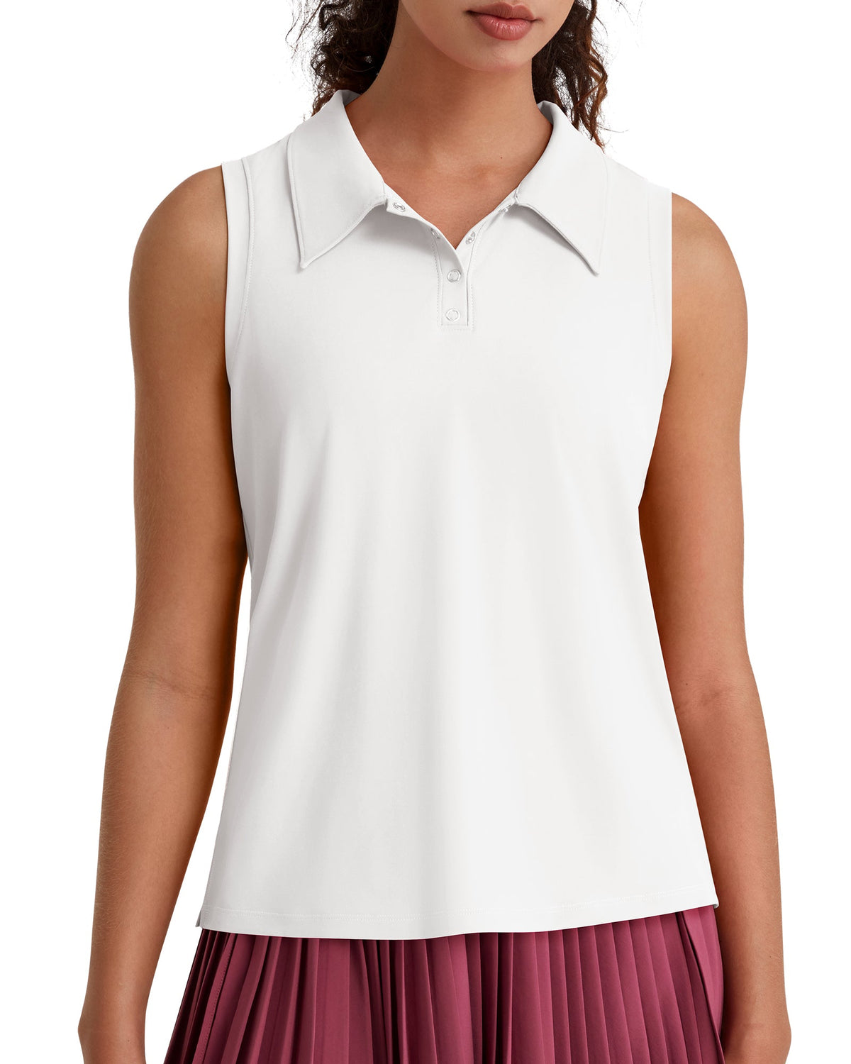 G4Free UPF 50+ Sleeveless Golf Polo with Side Slit – Quick Dry