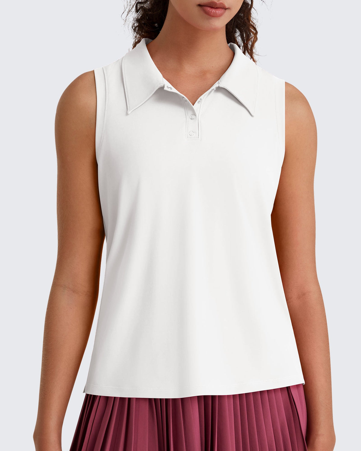 G4Free UPF 50+ Sleeveless Golf Polo with Side Slit – Quick Dry