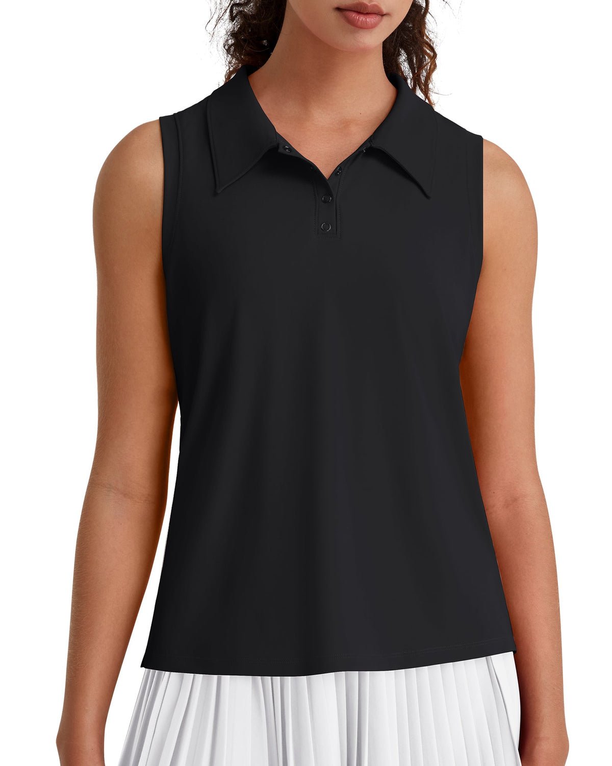 G4Free UPF 50+ Sleeveless Golf Polo with Side Slit – Quick Dry